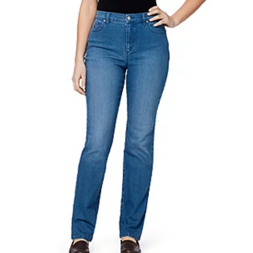 GLORIA VANDERBILT Amanda Classic Sraight Jeans Blue Size 8 Petite